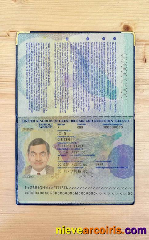 United Kingdom passport 2006-2010 photolook